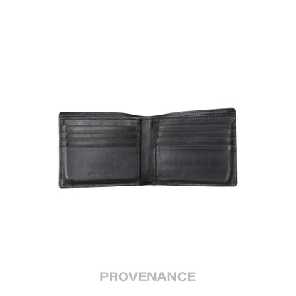 🔴 Saint Laurent Paris SLP Logo Bifold Wallet - Black