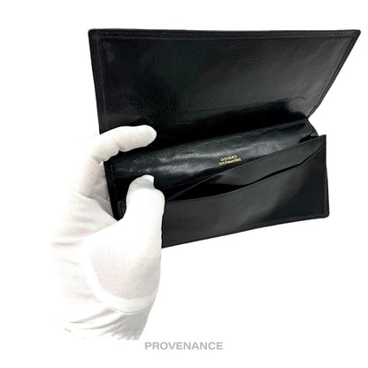 🔴 Goyard Long Wallet - Black Jacquard Goyardine