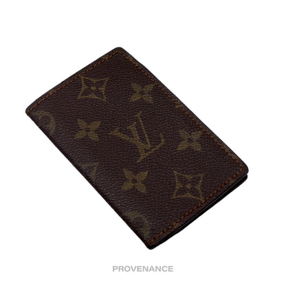 🔴 Louis Vuitton Pocket Organizer Card Wallet  - Monogram Small "f"