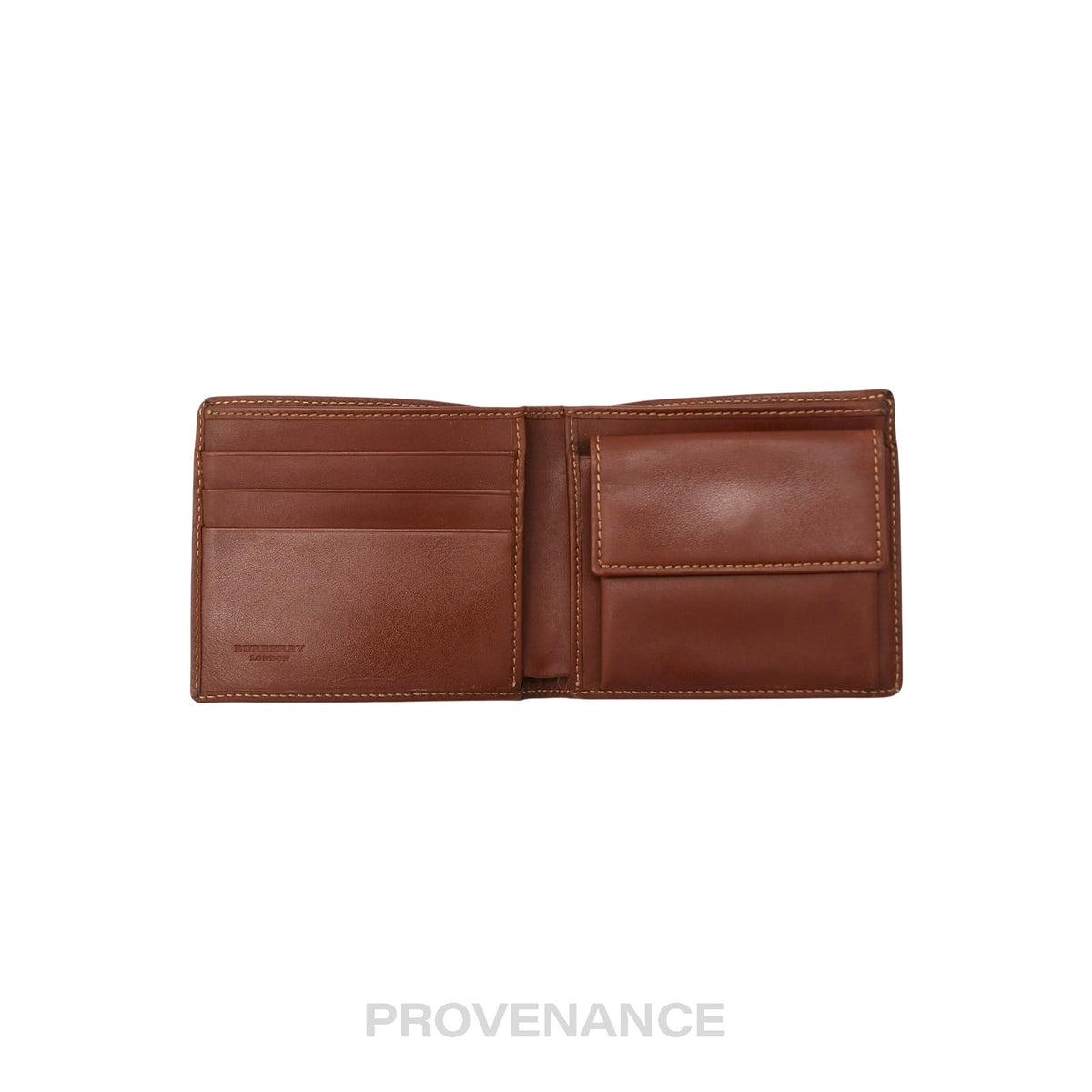 🔴 Burberry Bifold Wallet - Haymarket Check Brown