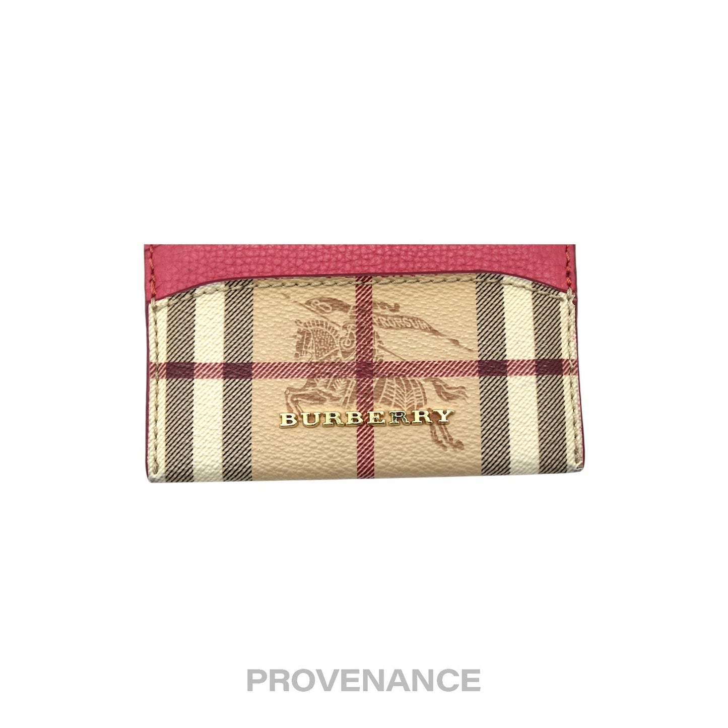 🔴 Burberry Card Holder Wallet - Haymarket Check Pink