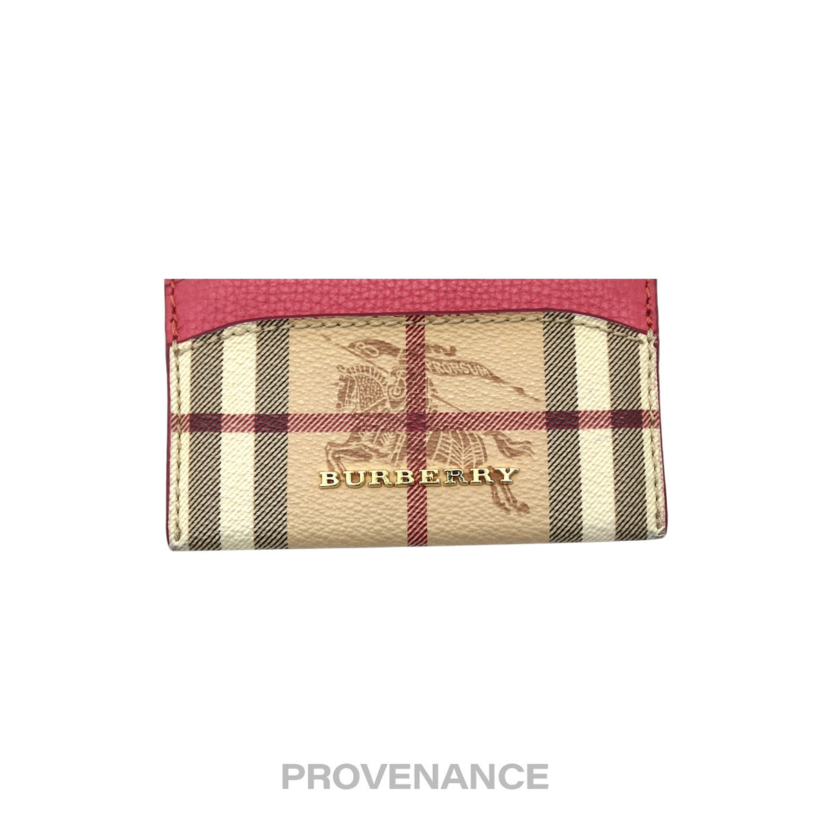 🔴 Burberry Card Holder Wallet - Haymarket Check Pink
