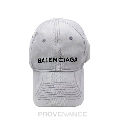 🔴  Balenciaga Embroidered Logo Cap - Grey