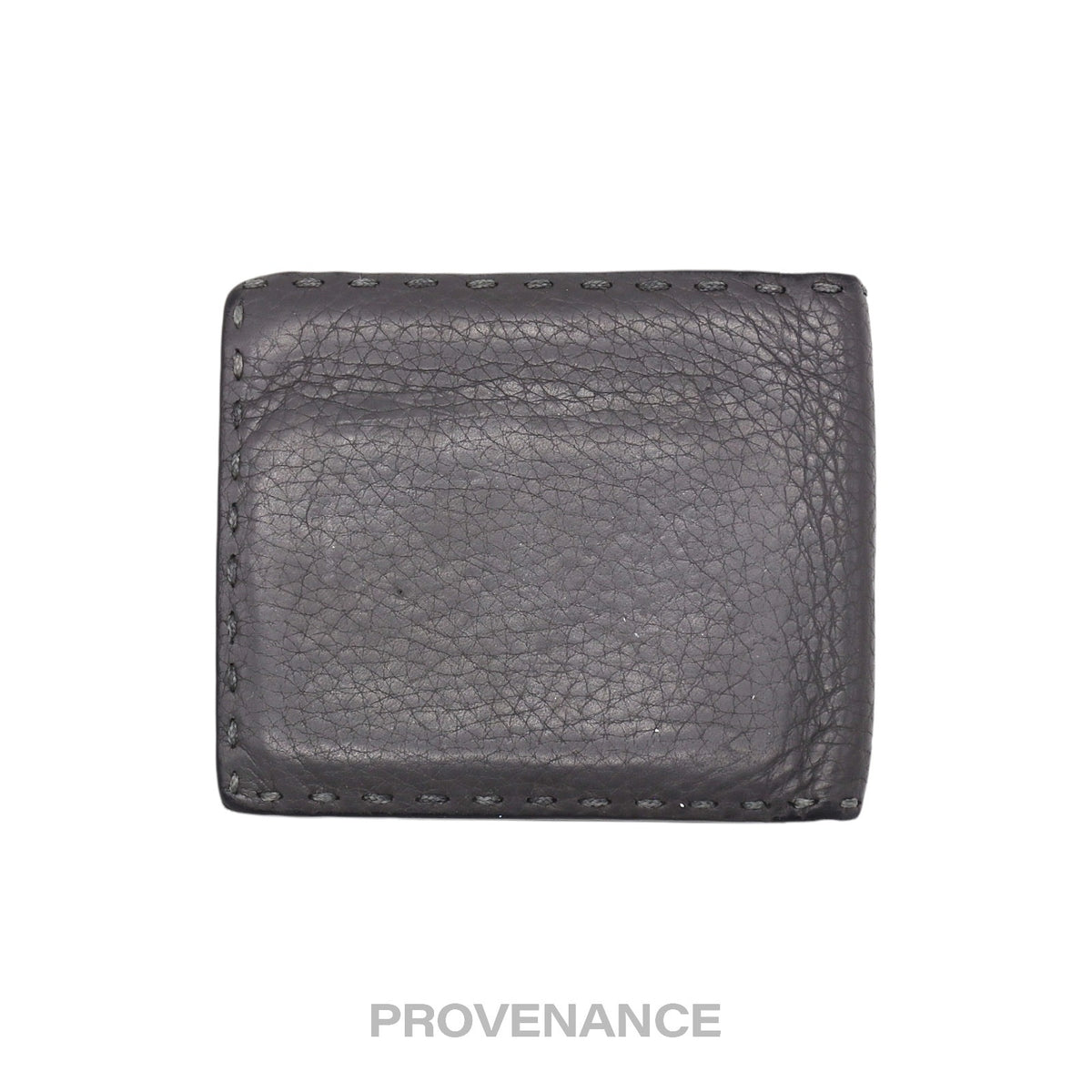 🔴 Fendi Selleria Bifold Wallet - Grey Roman Leather