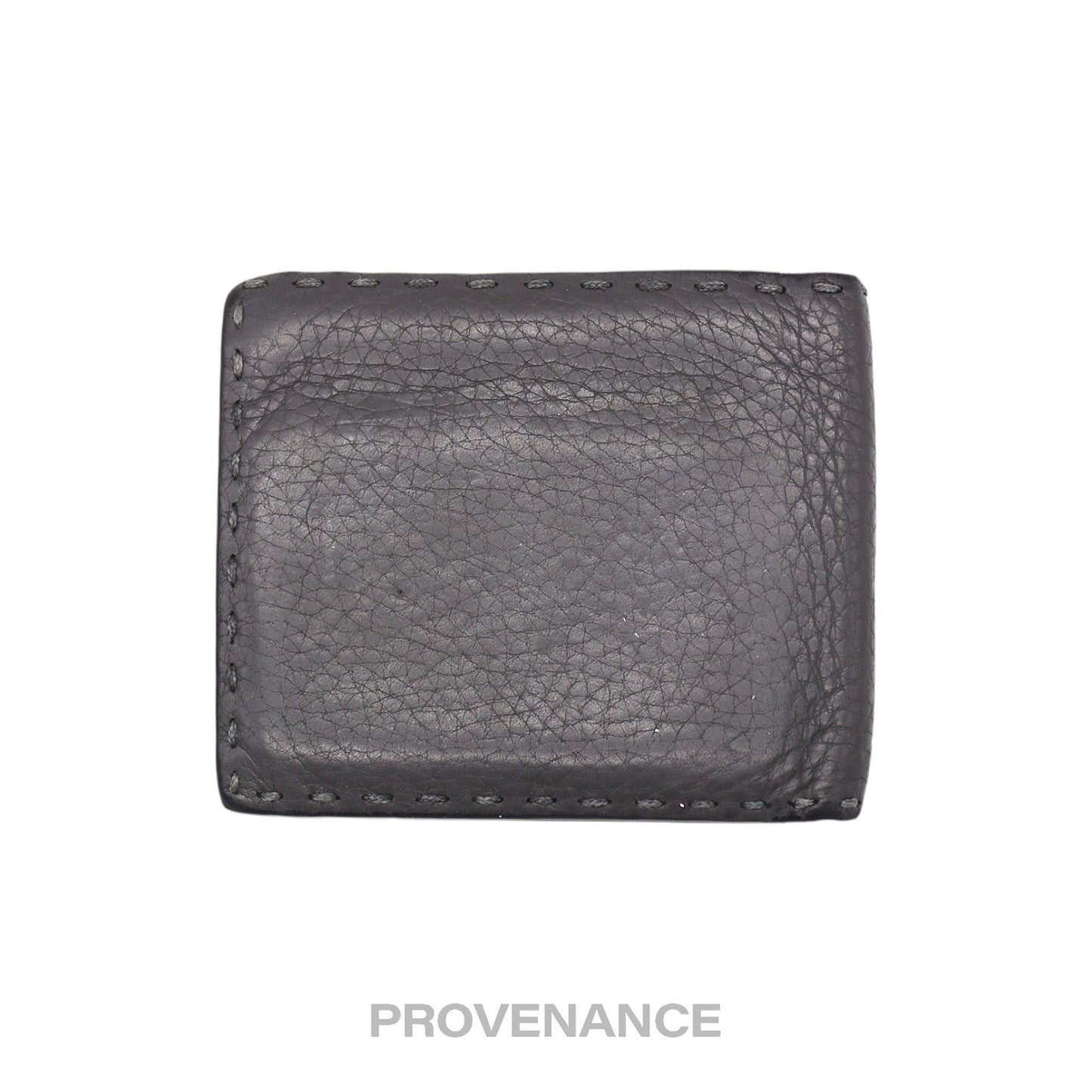 🔴 Fendi Selleria Bifold Wallet - Grey Roman Leather