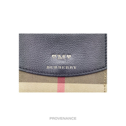 🔴 Burberry Trifold Snap Wallet - Nova Check Black