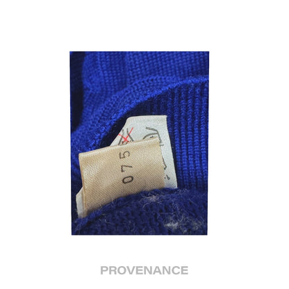 🔴 Balenciaga Sports Golf Crewneck Wool Sweatshirt - Blue L
