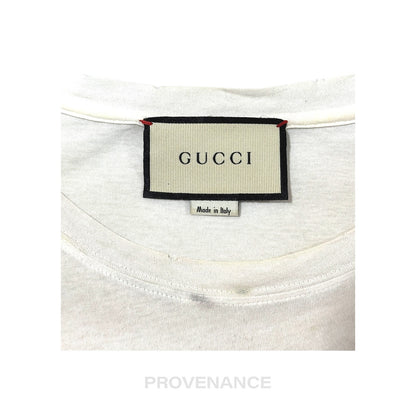 🔴 Gucci GG  Vintage Logo T-Shirt - Tie Dye White  S