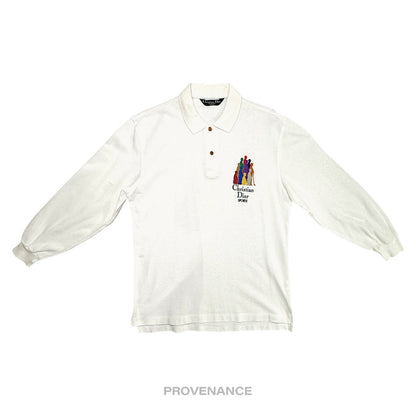 🔴 Christian Dior Sports Polo Golf Shirt - White M