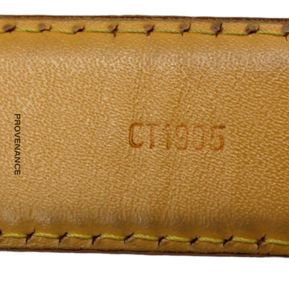 🔴 Louis Vuitton Ceinture Belt - Yellow Epi Leather 85/34