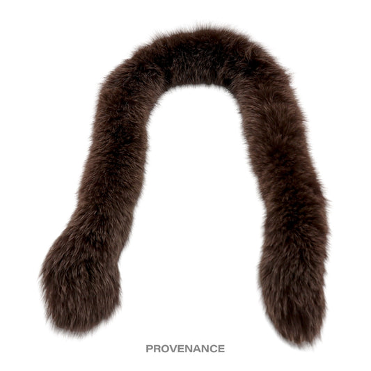 🔴 Givenchy Shawl Scarf - Fox Fur Chestnut Brown