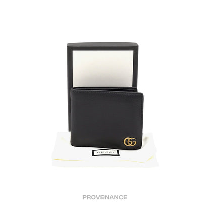 🔴 Gucci GG Marmont Bifold Wallet - Black Leather