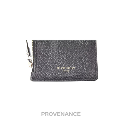 🔴 Givenchy Vertical Card Holder Wallet - Black Yellow