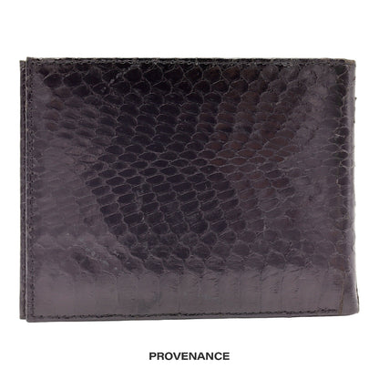 🔴  Christian Dior Bifold Wallet - Black Snakeskin