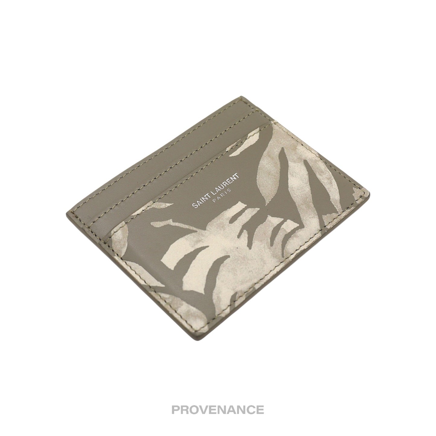 🔴 Saint Laurent Paris SLP Cardholder Wallet - Palms Stripe