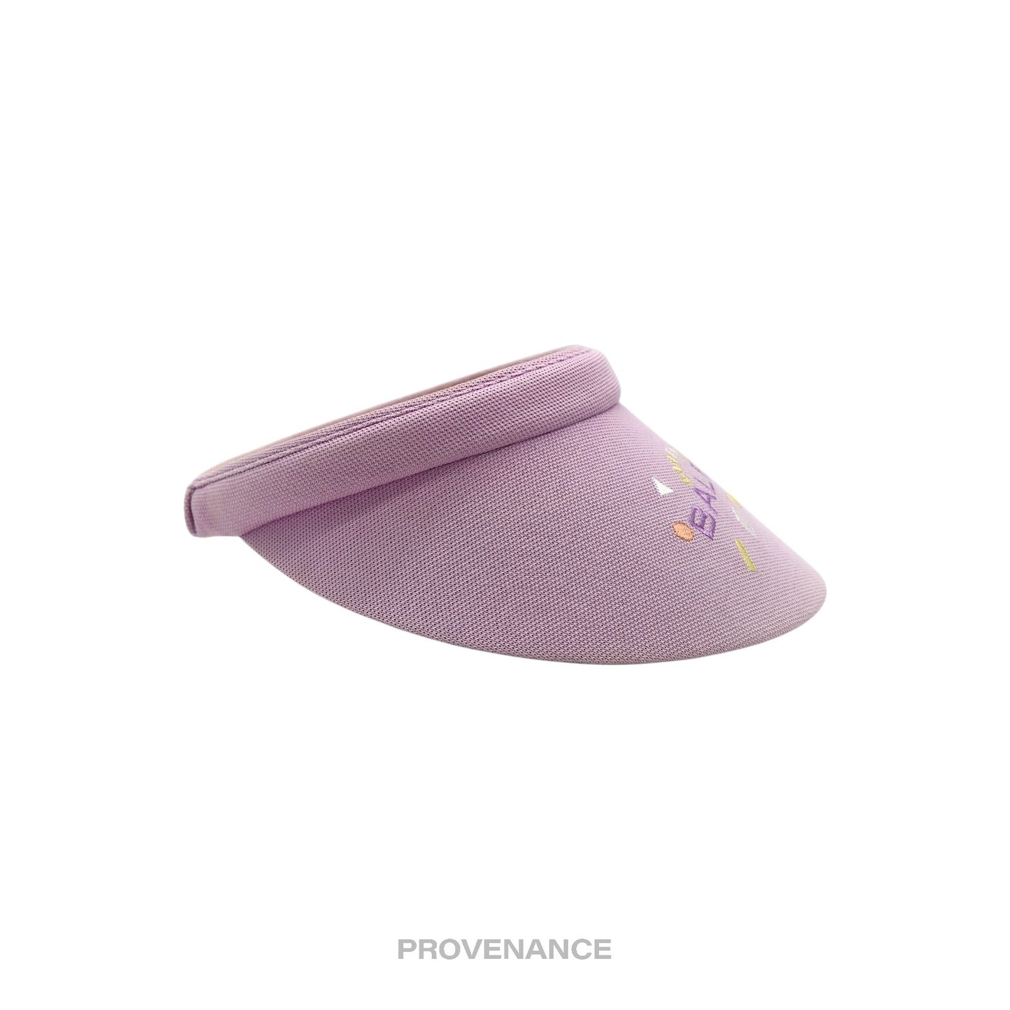 🔴 Balenciaga Logo Embroidered Visor - Lavender Geometric