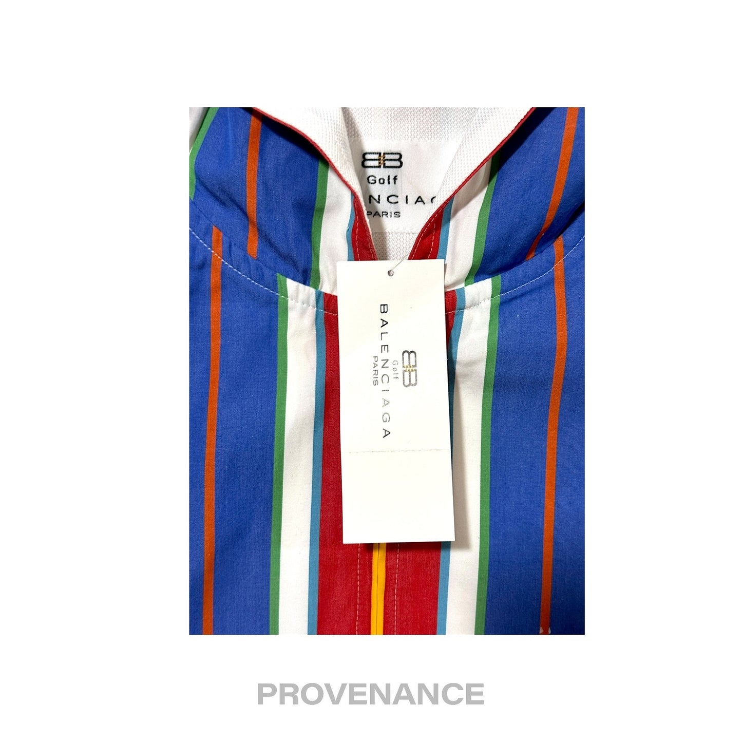 🔴 Balenciaga Golf Hoodie Vest - Striped Red Blue M