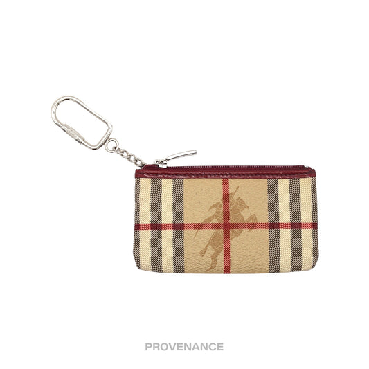 🔴 Burberry Key Pouch Cles - Haymarket Check Red