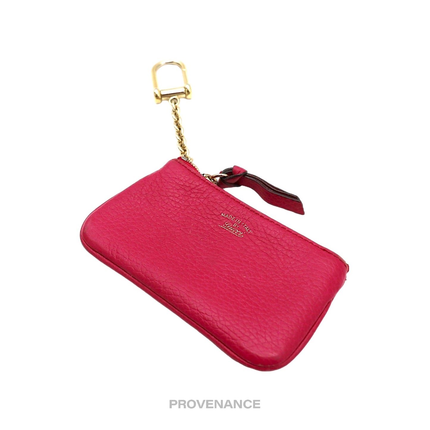 🔴 Gucci MII Key Pouch Cles - Pink Tumbled Leather