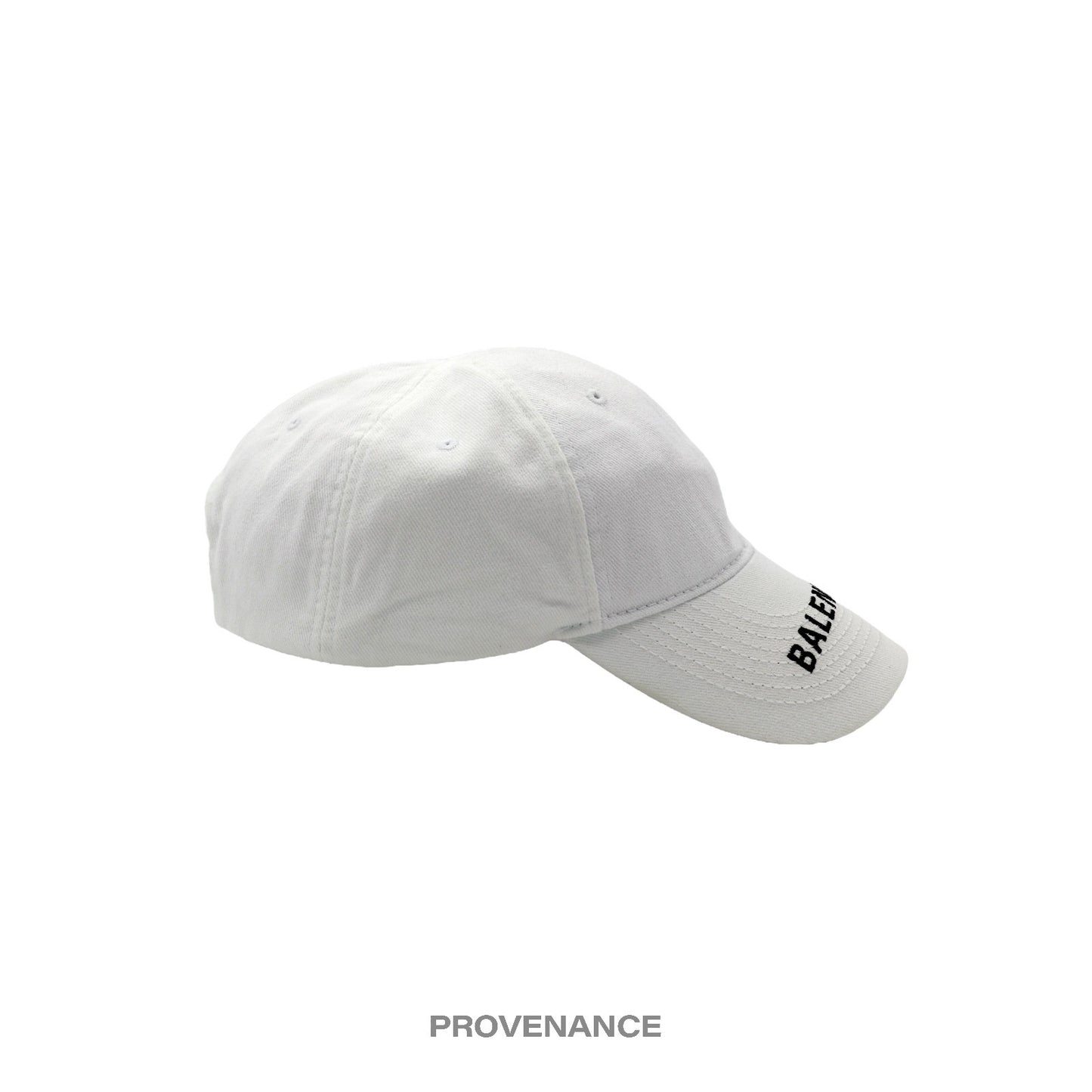 🔴 Balenciaga Embroidered Logo Cap Hat - White