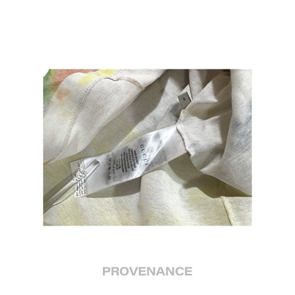 🔴 Gucci GG  Vintage Logo T-Shirt - Tie Dye White  S