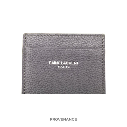 🔴 Saint Laurent Paris SLP Card Wallet - Charcoal Grey