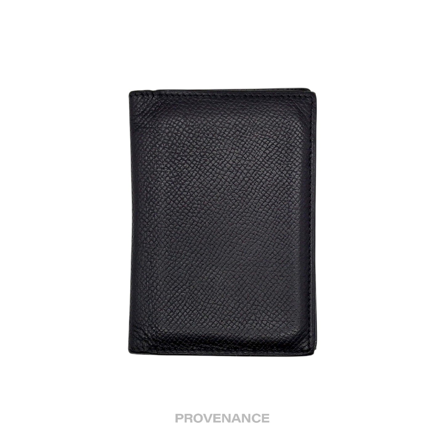 🔴 Hermes MC2 Euclide Card Holder Wallet - Epsom Noir Black