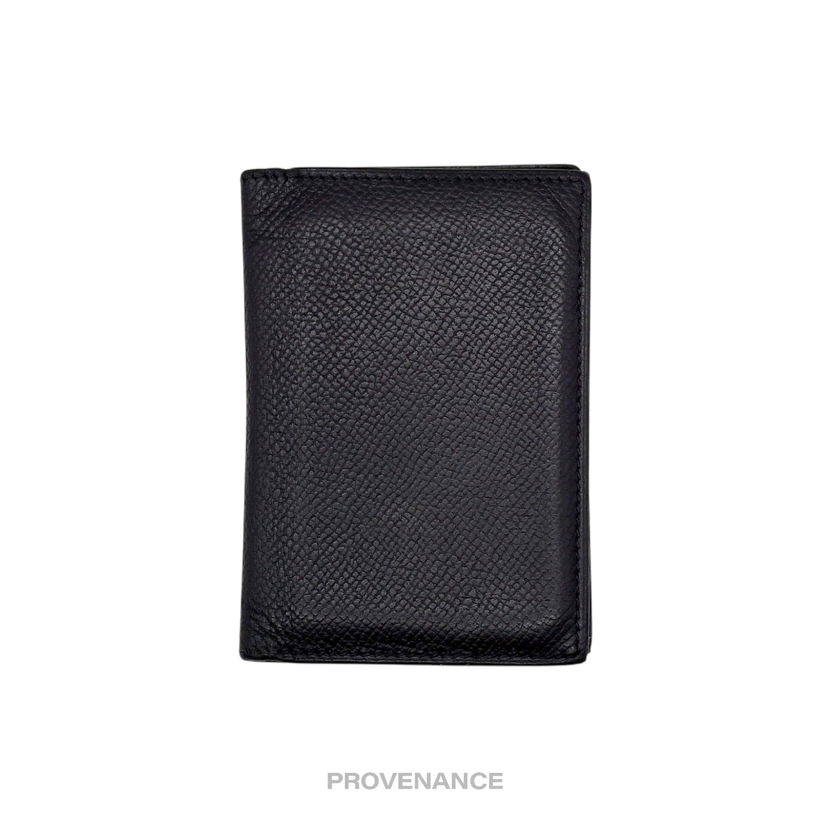 🔴 Hermes MC2 Euclide Card Holder Wallet - Epsom Noir Black