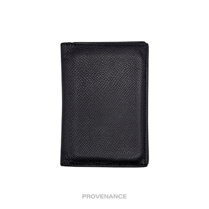 🔴 Hermes MC2 Euclide Card Holder Wallet - Epsom Noir Black