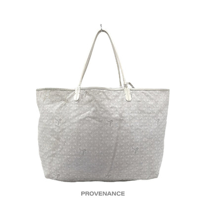 🔴 Goyard St. Louis Tote GM Bag - White Goyardine