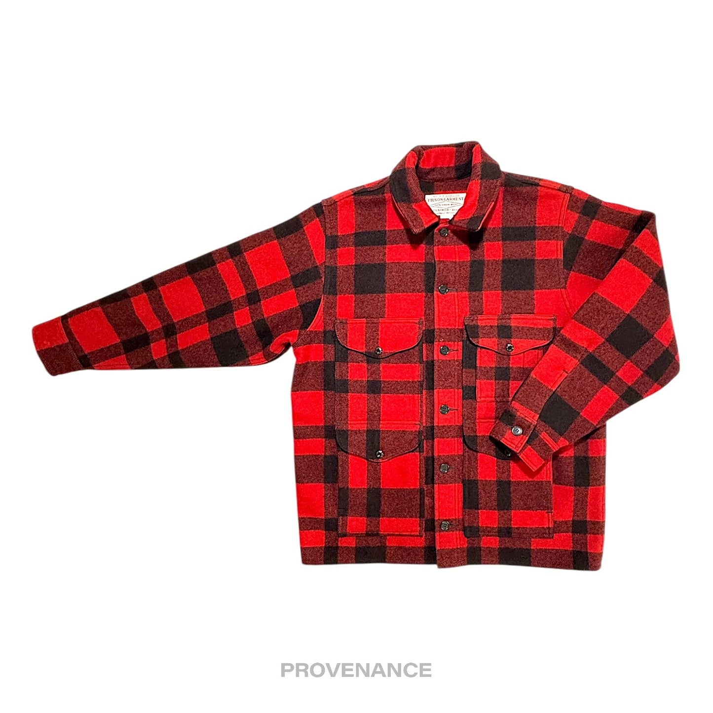 🔴 Filson Mackinaw Wool Cruiser Jacket - Red/Black Plaid 44