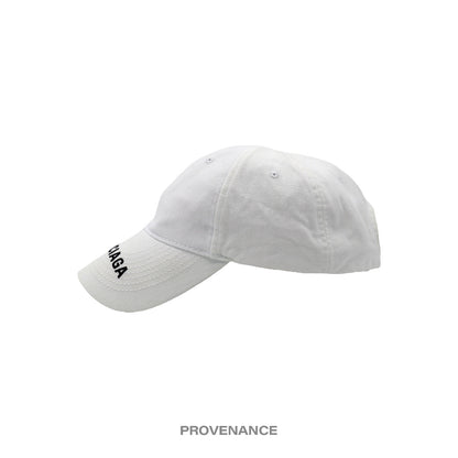 🔴 Balenciaga Embroidered Logo Cap Hat - White