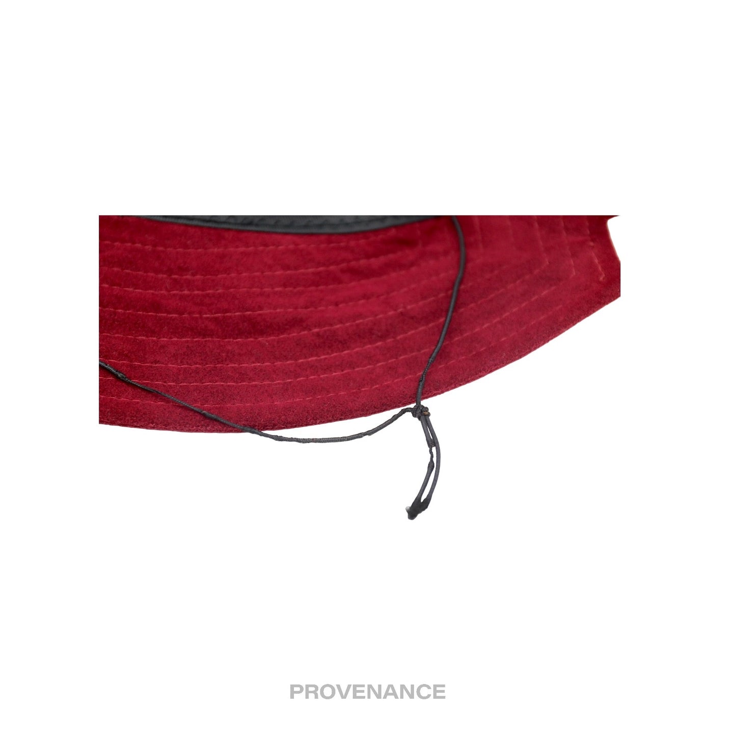 🔴 Givenchy Play Logo Notch Bucket Hat - Wine Microsuede