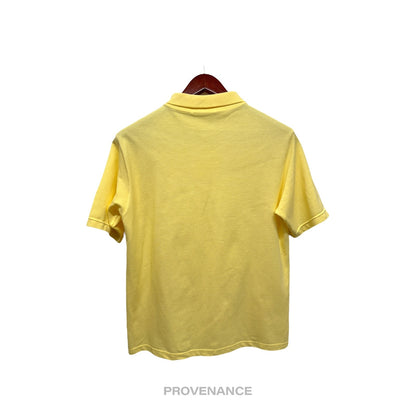 🔴 Balenciaga Letter Spellout Polo Shirt - Yellow Pique