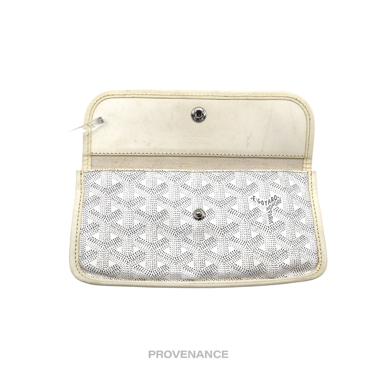 🔴 Goyard St. Louis Pouch Wallet - White Goyardine