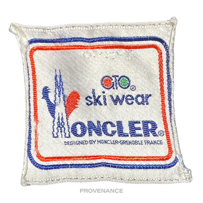 🔴 Moncler Light Ski Jacket - Blue Grenoble Logo Yellow Red