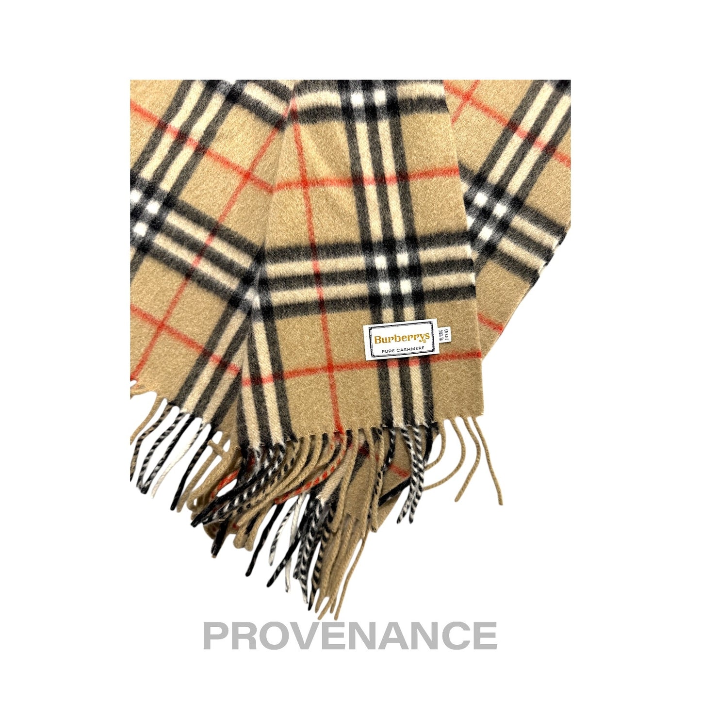 🔴 Vintage Burberrys Scarf Nova Check 100% PURE CASHMERE