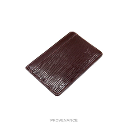 🔴 Louis Vuitton Card Holder Wallet - Burgundy Electric Epi