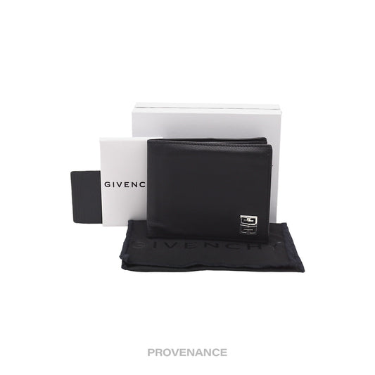 🔴 Givenchy 4G Logo 8CC Bifold Wallet - Black Leather