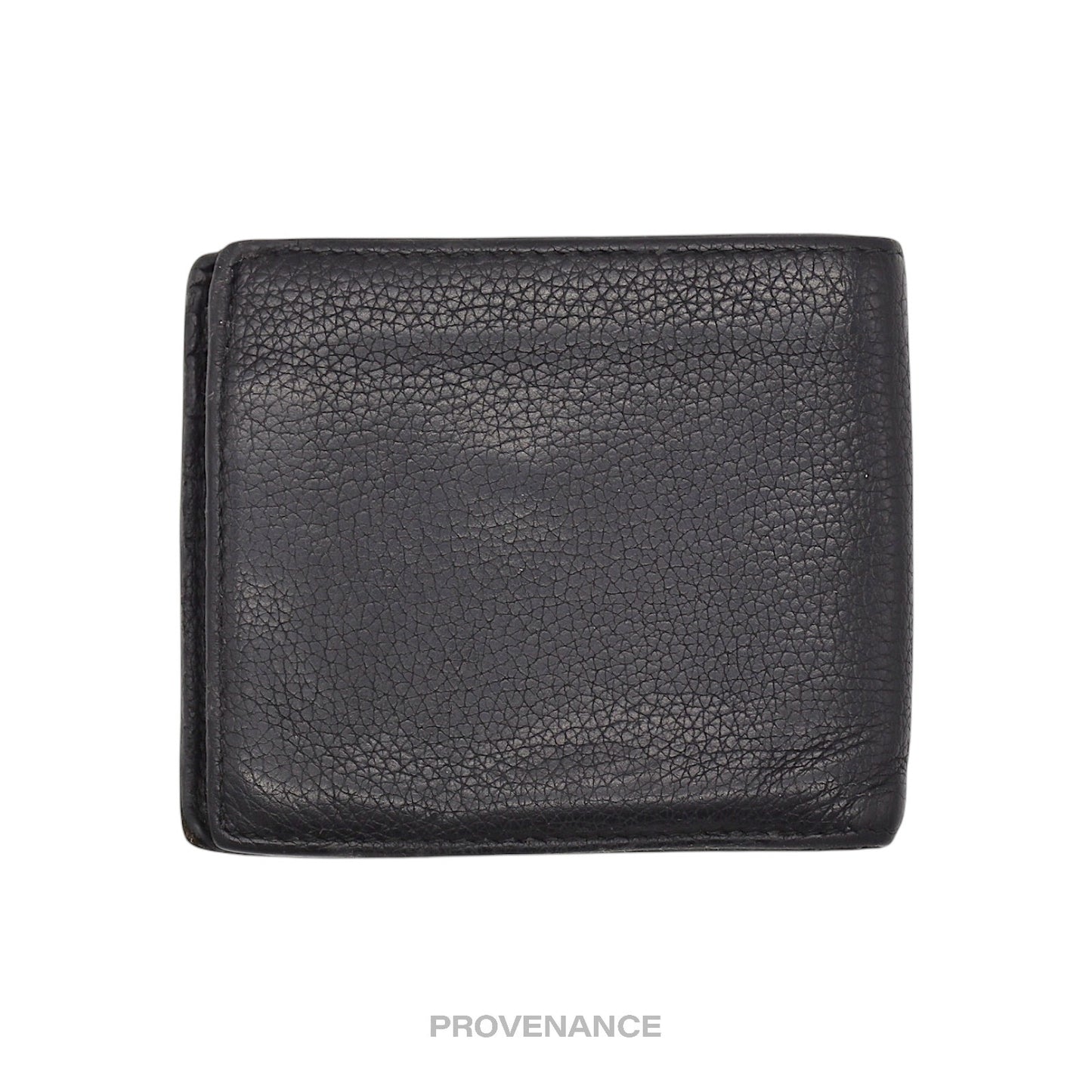 🔴 Gucci Vintage Logo Bifold Wallet - Black Leather