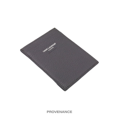 🔴 Saint Laurent Paris SLP Card Wallet - Charcoal Grey