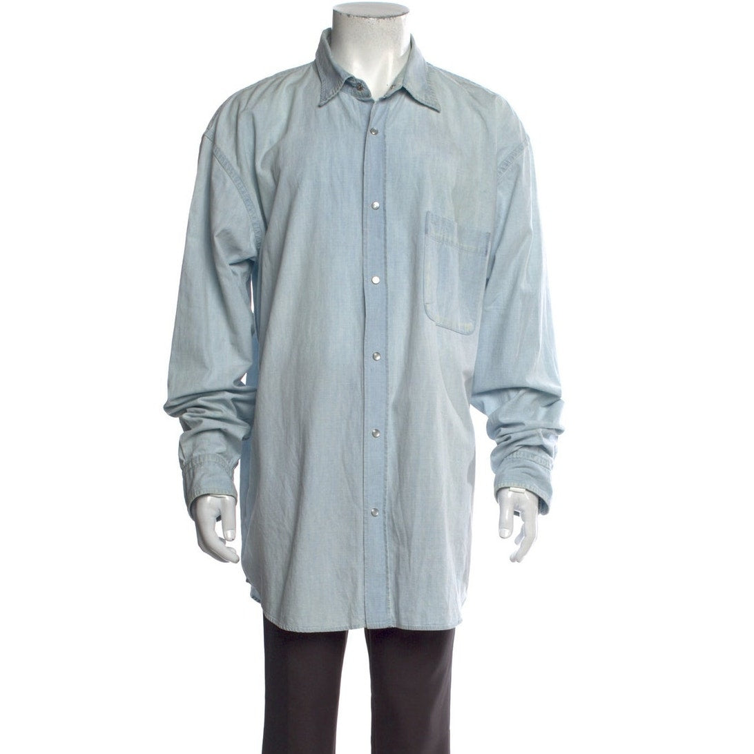 🔴 Balenciaga Chambray BB Dreams Denim Shirt - Blue 39