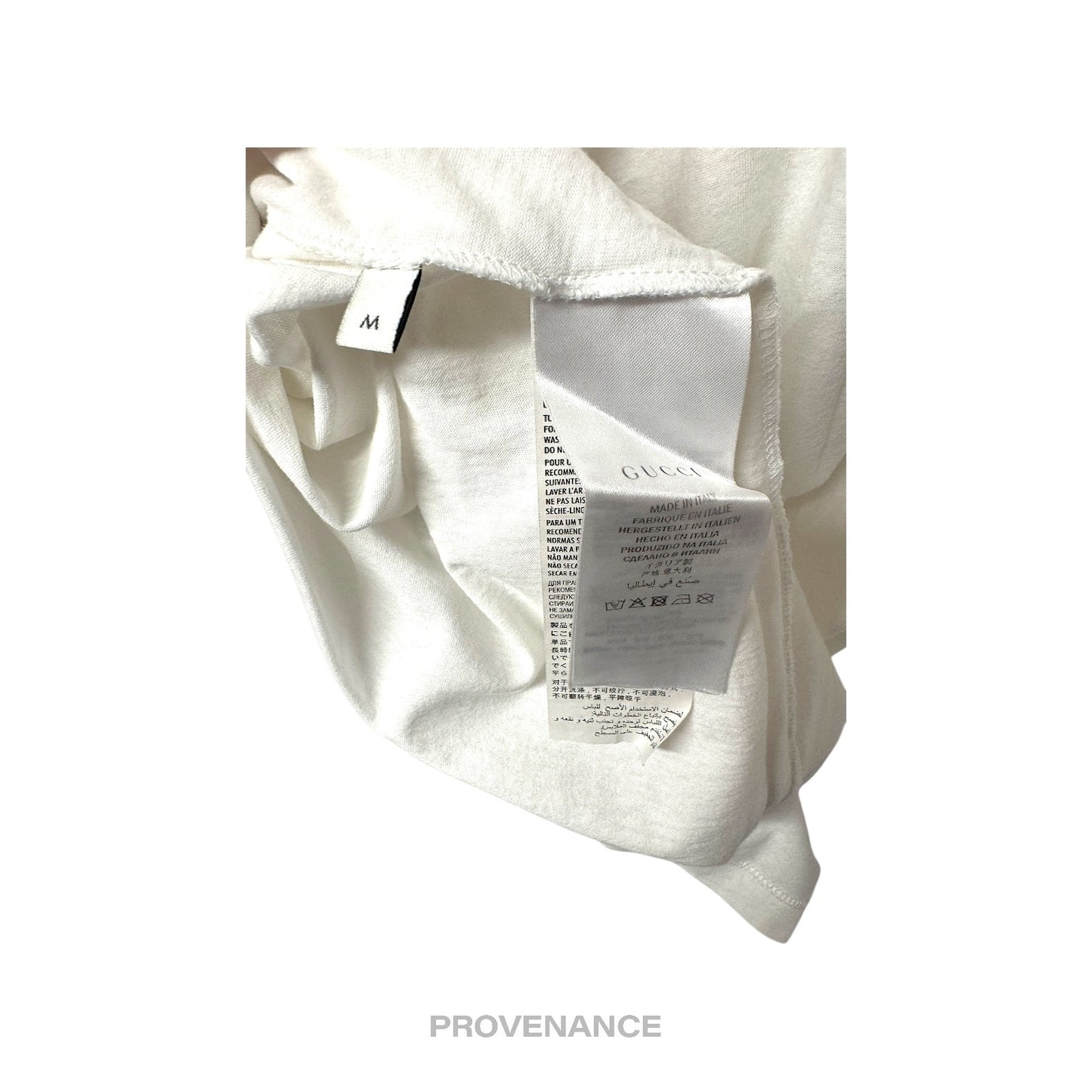 🔴 Gucci GG Signature Web Vintage Logo T-Shirt - White M