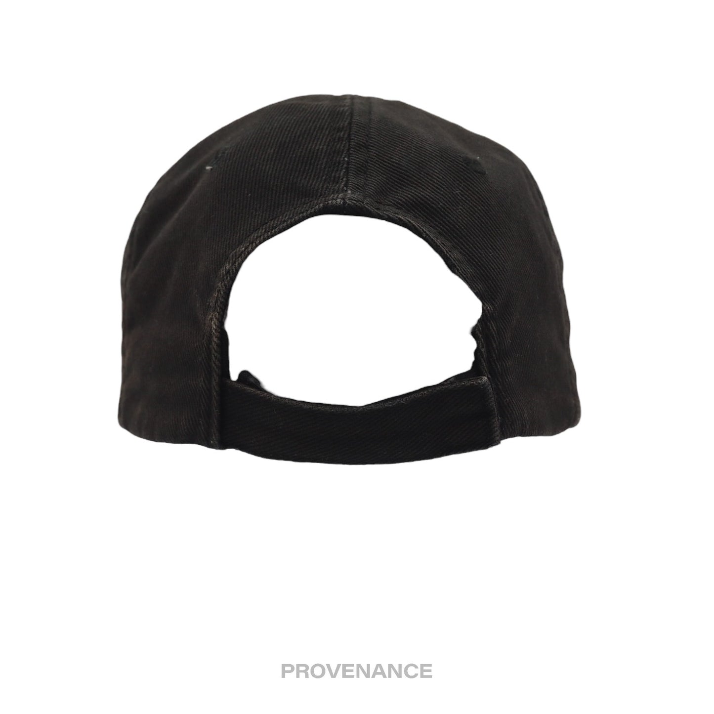 🔴 Balenciaga Embroidered Rainbow Logo Cap - Washed Black