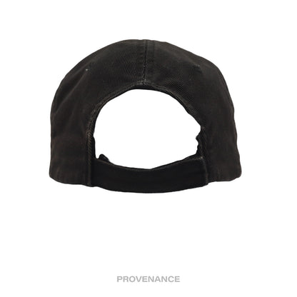 🔴 Balenciaga Embroidered Rainbow Logo Cap - Washed Black