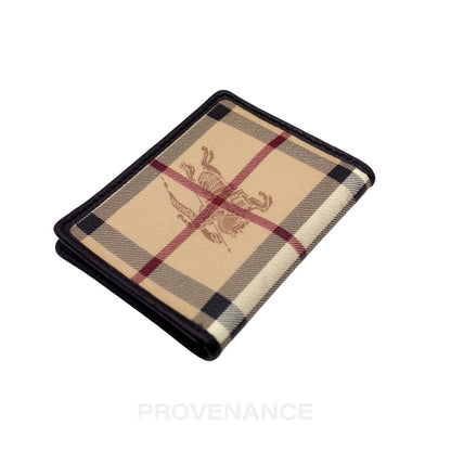 🔴 Burberry Pocket Organizer Wallet - Haymarket Check Black