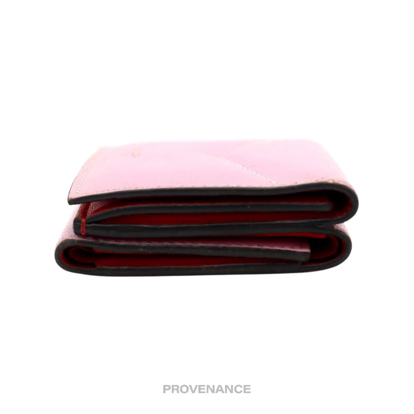 🔴 Givenchy Trifold Wallet - Two Tone Pink Red Leather