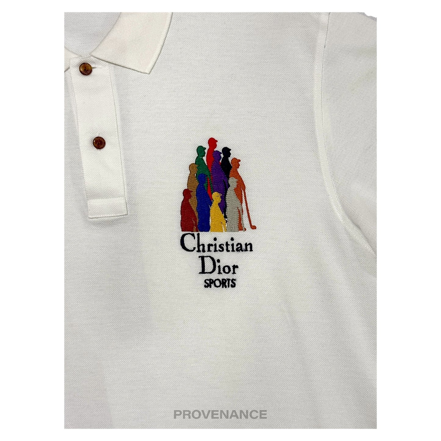 🔴 Christian Dior Sports Polo Golf Shirt - White M