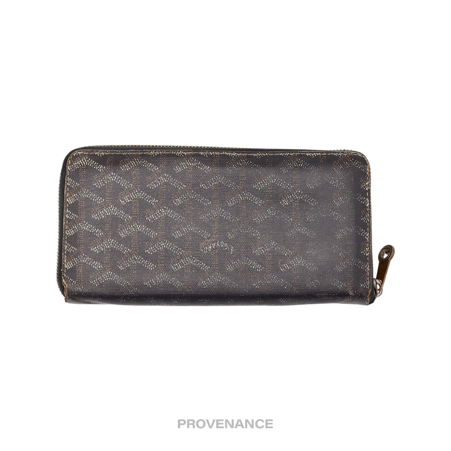 🔴 Goyard Matignon Long Zipped Wallet - Black/Tan