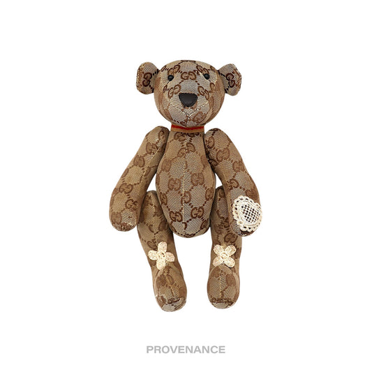 🔴 Gucci Teddy Bear - GG Canvas Tan Patchwork